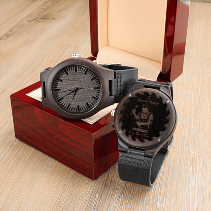 Patriotic Gifts, wood and glass watch box, carpenter wooden watch, wooded watch for carpenter, carpenter dad, Personalized watch gift for him, custom wood watch gift, watch collection box gift, personalized watch for men, custom engraved watch band