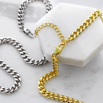 Hey, Bro Cuban Link Chain Necklace To My Brother