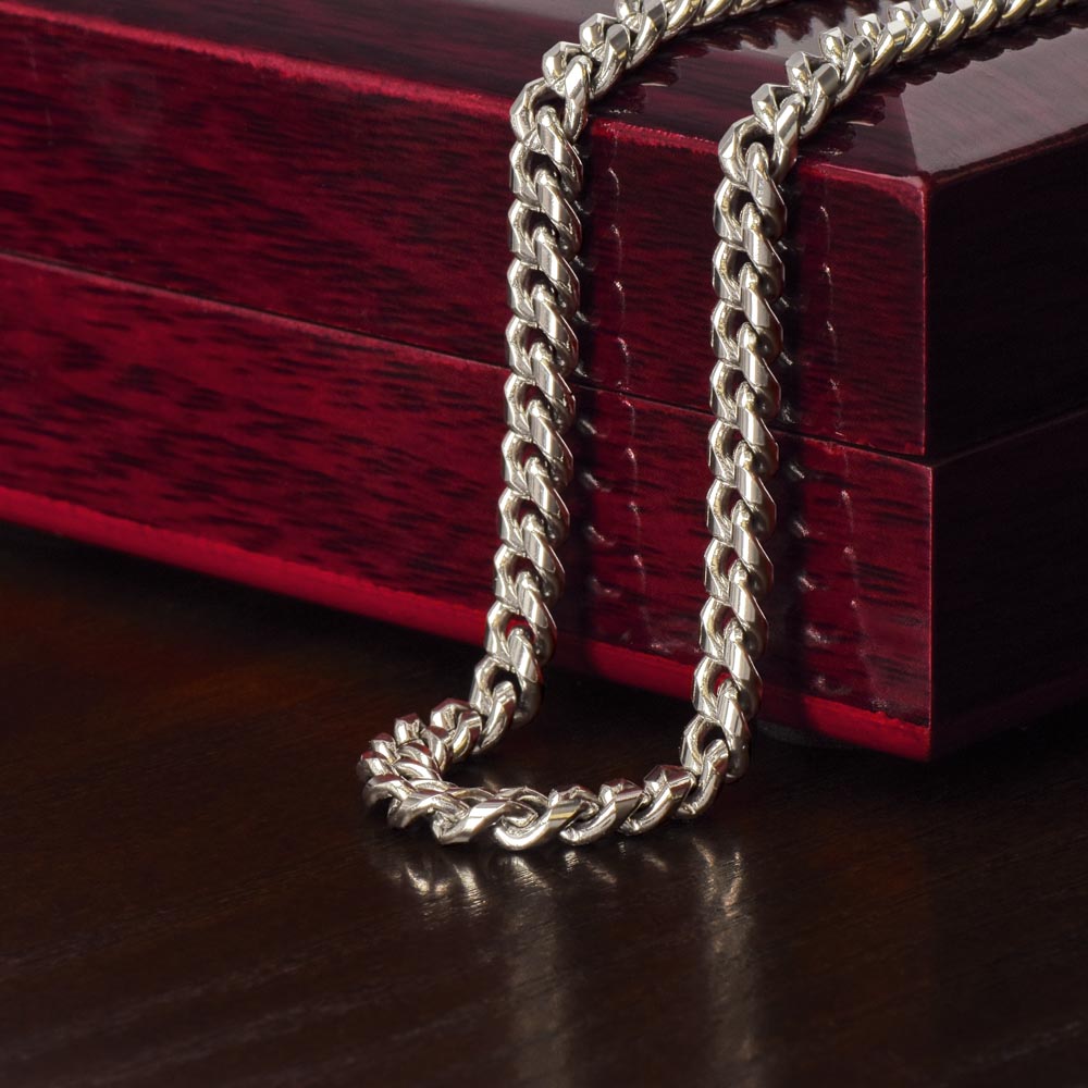 To my lucky brother Cuban Link Chain Necklace To My Brother