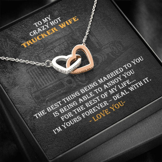 Crazy Hot Trucker Wife Necklace Gift.