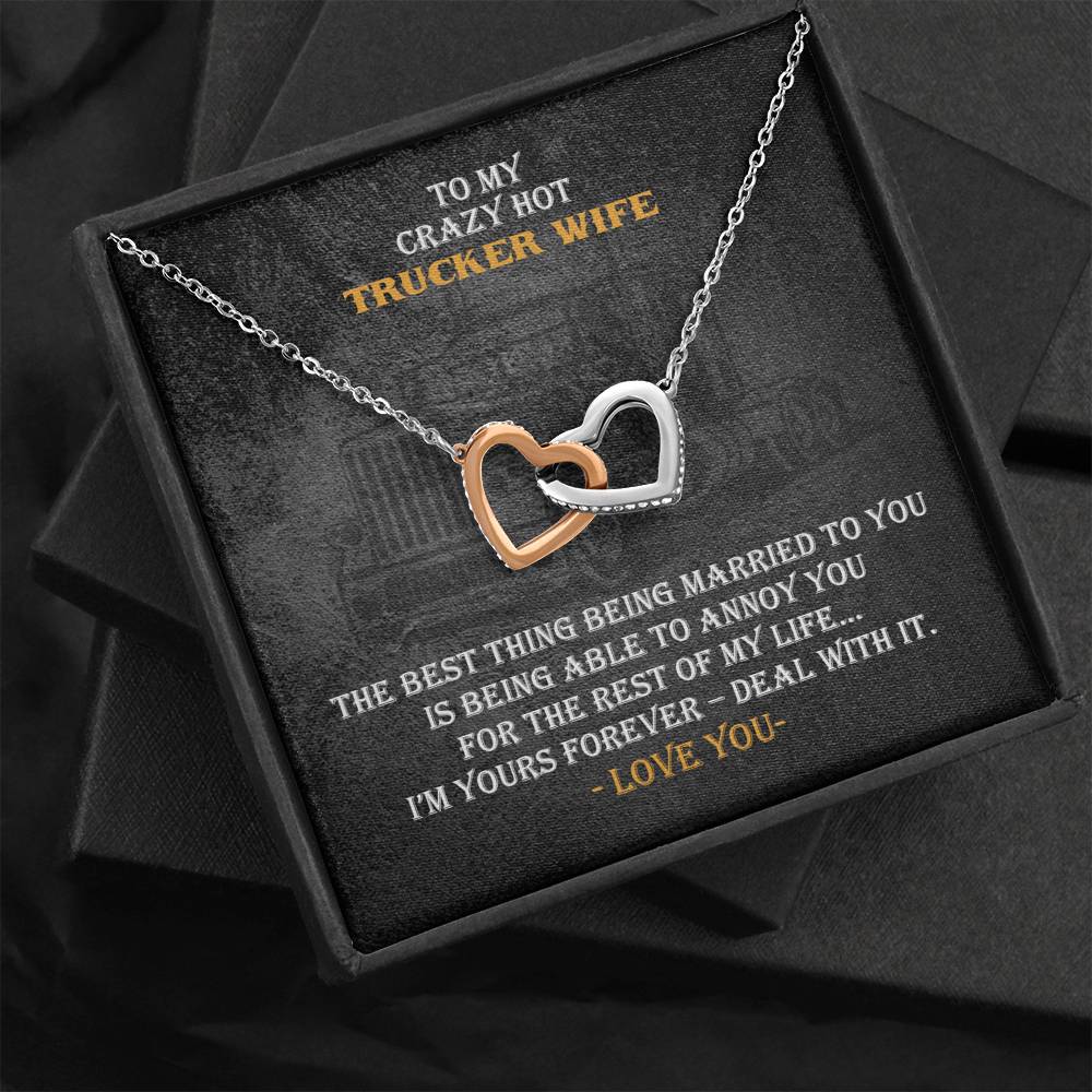 Crazy Hot Trucker Wife Necklace Gift.