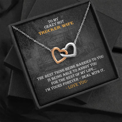 Crazy Hot Trucker Wife Necklace Gift.