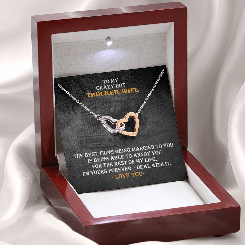 Crazy Hot Trucker Wife Necklace Gift.