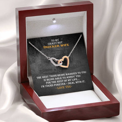 Crazy Hot Trucker Wife Necklace Gift.