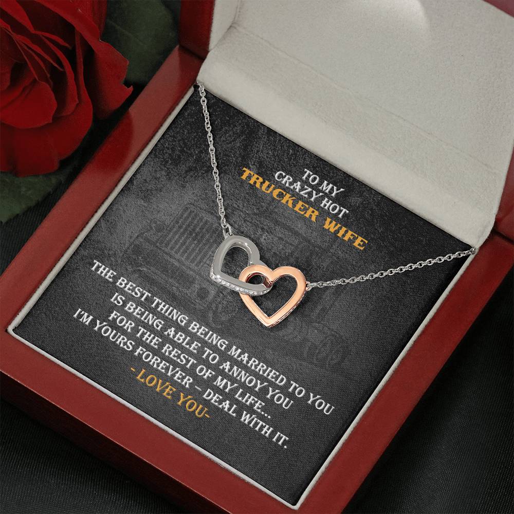 Crazy Hot Trucker Wife Necklace Gift.