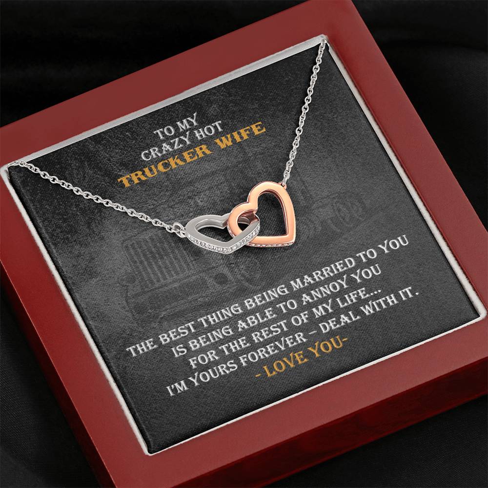 Crazy Hot Trucker Wife Necklace Gift.