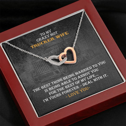 Crazy Hot Trucker Wife Necklace Gift.