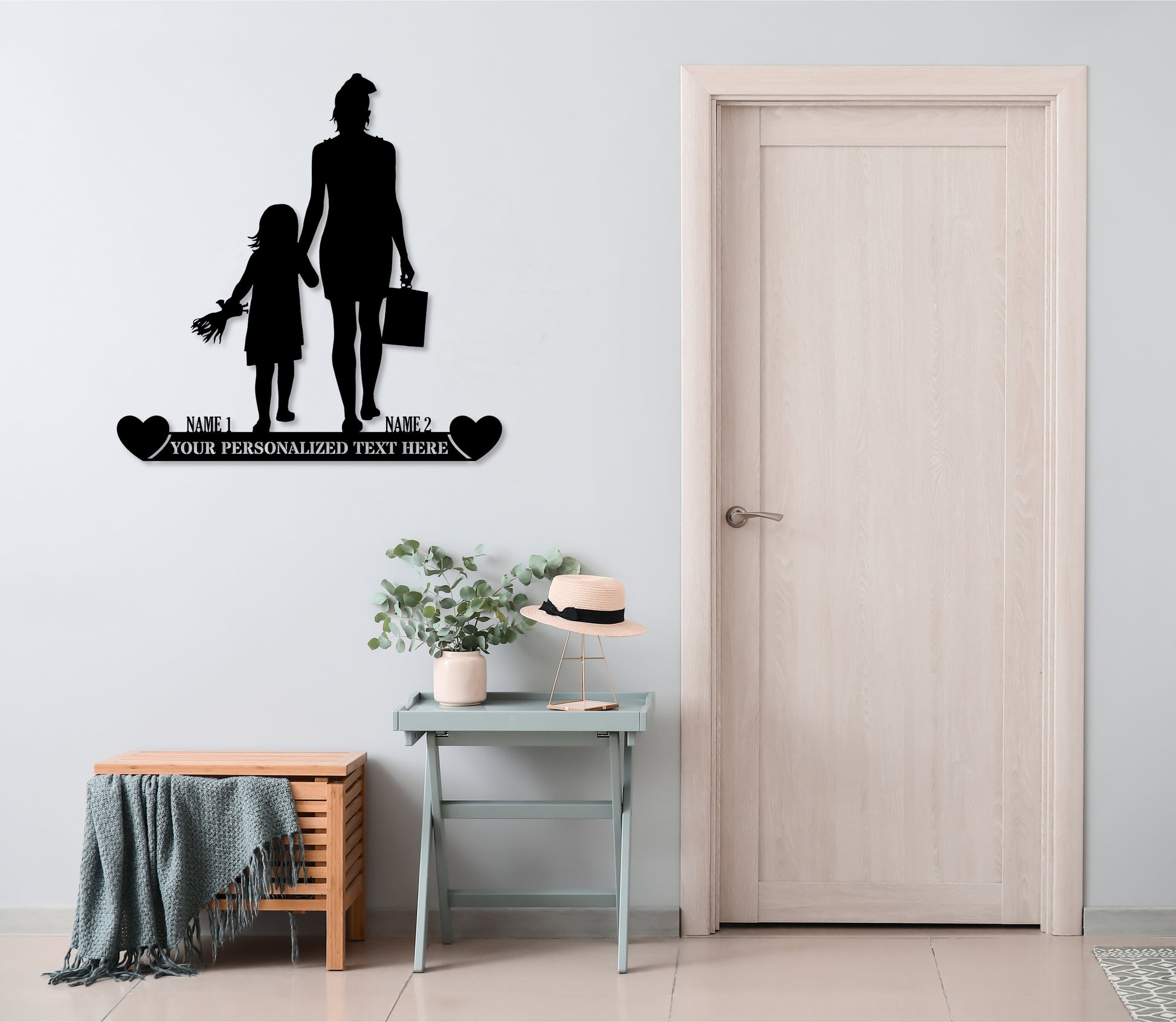 personalized gift for mother, mothers day wall decor, wall décor gift for mother, metal art decoration, custom gift for mother, personalized mothers day gifts, mother and child gifts, gift to mother from children, personalized gift to my mother