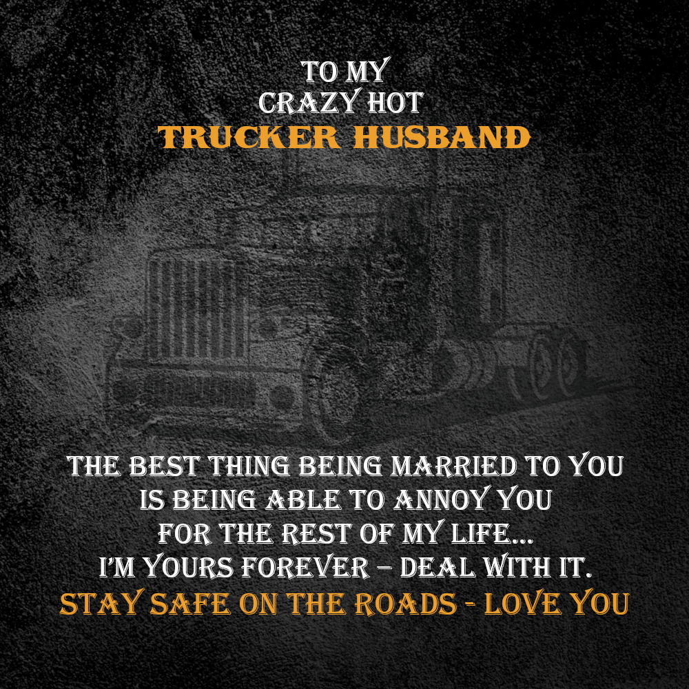 Crazy Hot Trucker Husband Cross Necklace Gift