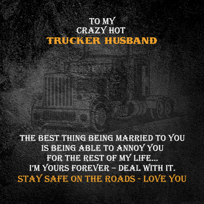 Crazy Hot Trucker Husband Cross Necklace Gift